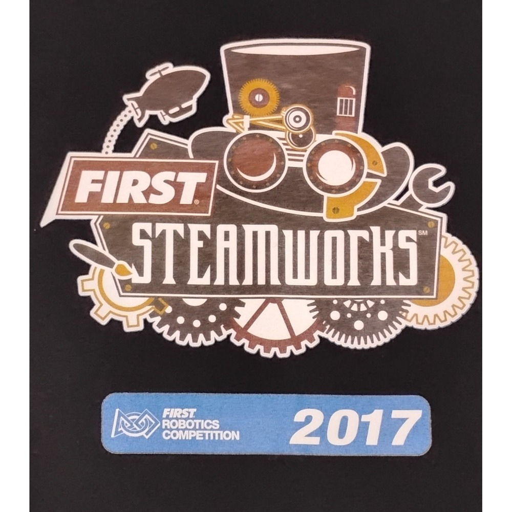 FIRST Robotics Competition T-shirt XL Black 2017 Steamworks Sports For The Mind
